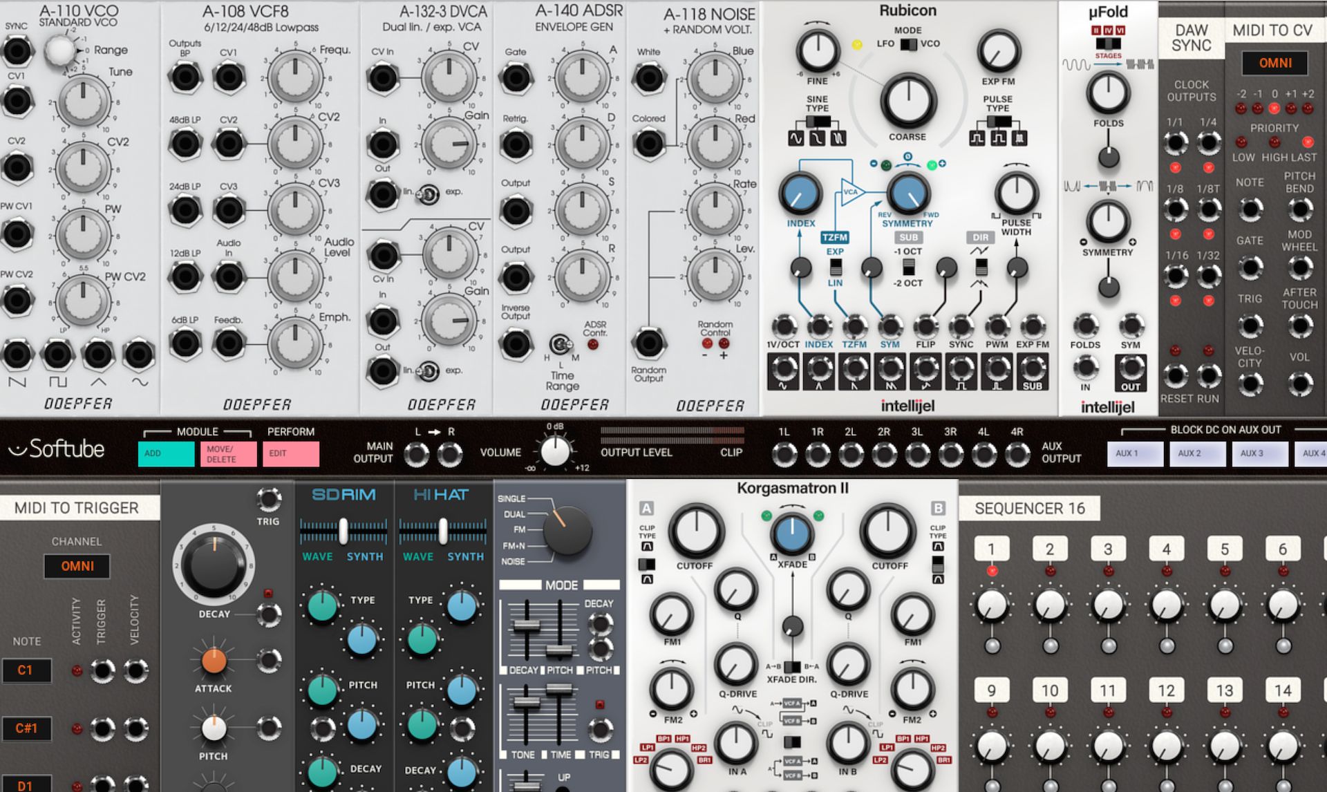 Soft sound. Плагины Softube. Softube Modular. Softube Synth. Модульные синтезаторы VST.